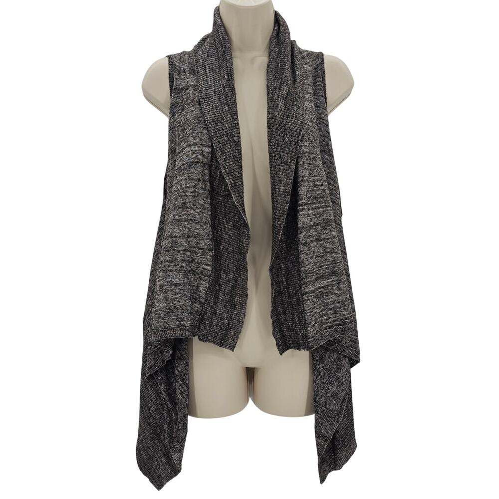 Gap Womans size S Waterfall Wool Alpaca Blend Knit Vest Cardigan Tie Back Gray